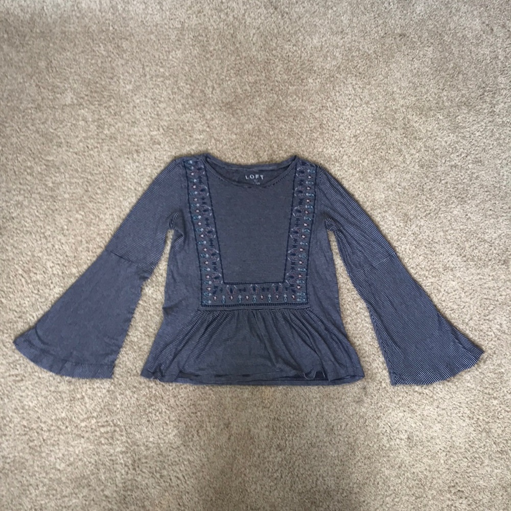 Women’s Loft Long Sleeve Striped Shirt
